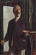 Arnold Bocklin Self-Portrait in his Studio Spain oil painting artist